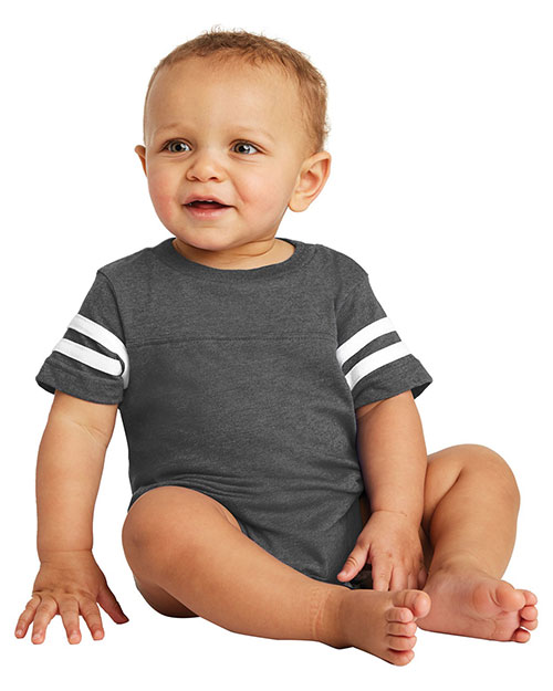 Rabbit Skins™ RS4437 Infant Football Fine Jersey Bodysuit at GotApparel