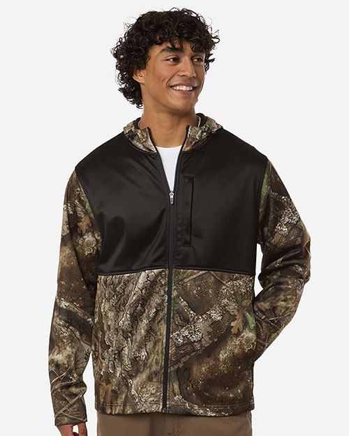 RealTree RT5204 Performance Colorblocked Full-Zip Hooded Sweatshirt at GotApparel