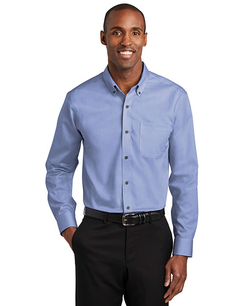 Red House RH240 Men 3.8 oz Pinpoint Oxford Non-Iron Shirt at GotApparel