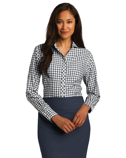 Red House RH75 Women Tricolor Check Non-Iron Shirt at GotApparel