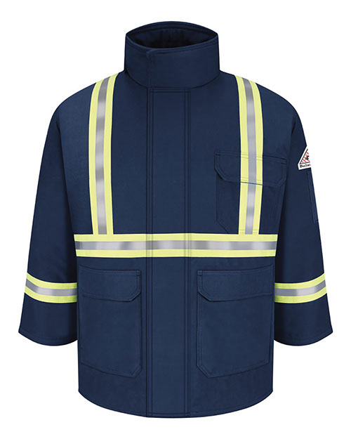 Red Kap JLPC Men's Deluxe Parka With Reflective Trim - EXCEL FR® ComforTouch at GotApparel
