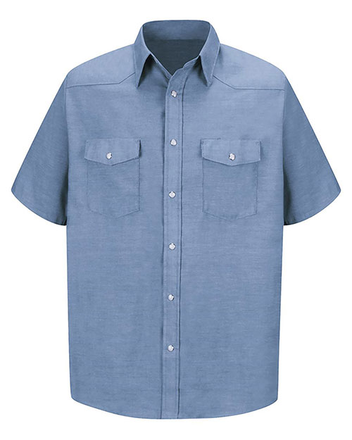 Red Kap SC24 Men Deluxe Western Style Short Sleeve Shirt at GotApparel