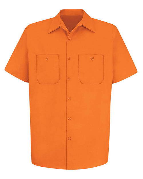 Red Kap SC40 Men Cotton Short Sleeve Uniform Shirt at GotApparel