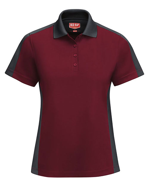 Red Kap SK53 Women 's Short Sleeve Performance Knit Two-Tone Polo at GotApparel