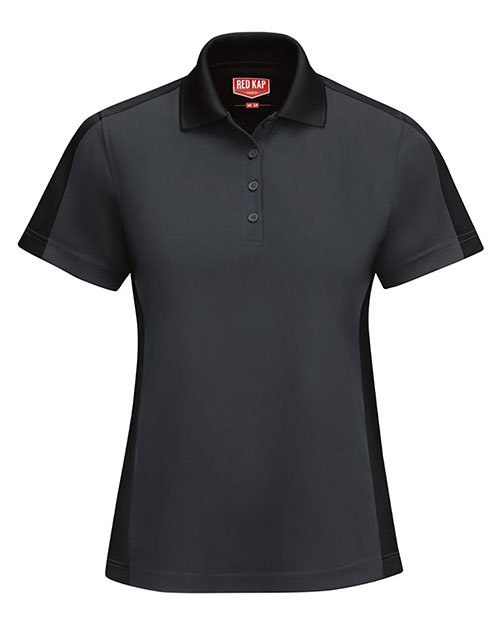 Red Kap SK53 Women 's Short Sleeve Performance Knit Two-Tone Polo at GotApparel