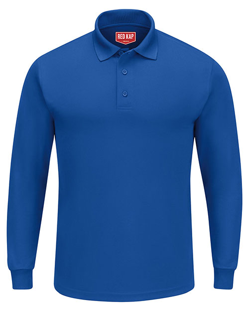 Red Kap SK6L Men Long Sleeve Performance Knit Polo at GotApparel