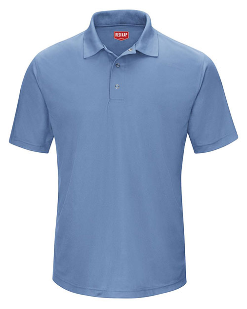 Red Kap SK74 Men Short Sleeve Performance Knit Gripper-Front Polo at GotApparel