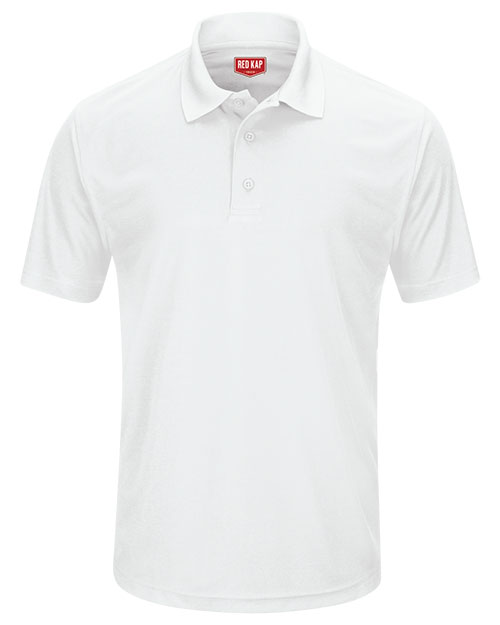 Red Kap SK96 Men Short Sleeve Performance Knit Pocketless Core Polo at GotApparel