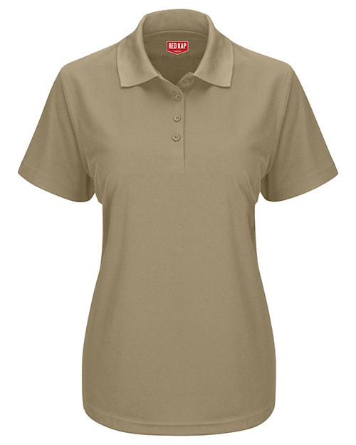 Red Kap SK97 Women 's Short Sleeve Performance Knit Pocketless Core Polo at GotApparel