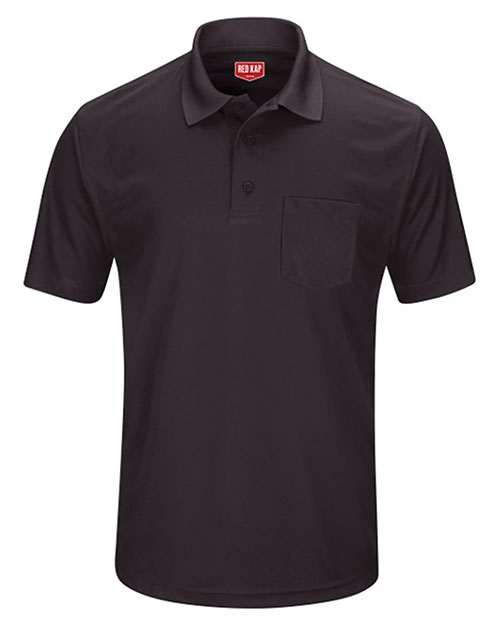 Red Kap SK98 Men Short Sleeve Performance Knit Pocket Polo at GotApparel