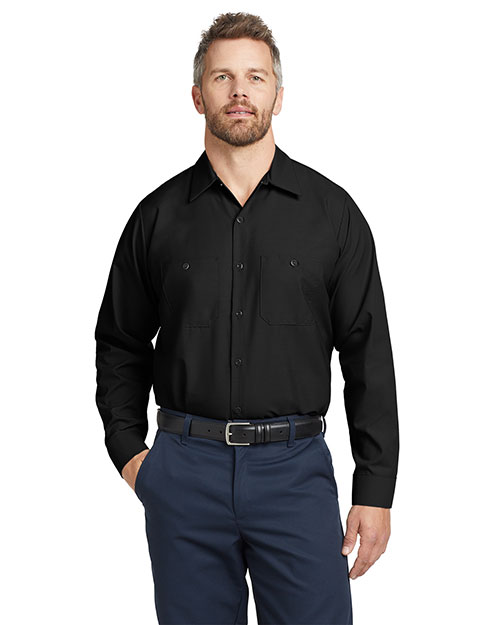 Red Kap SP14 Men Long-Sleeve Industrial Work Shirt at GotApparel