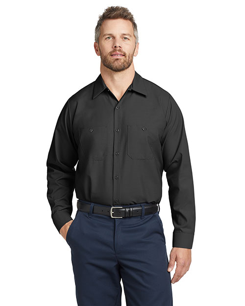 Red Kap SP14 Men Long-Sleeve Industrial Work Shirt at GotApparel