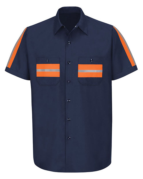 Red Kap SP24E  Enhanced Visibility Industrial Work Shirt at GotApparel