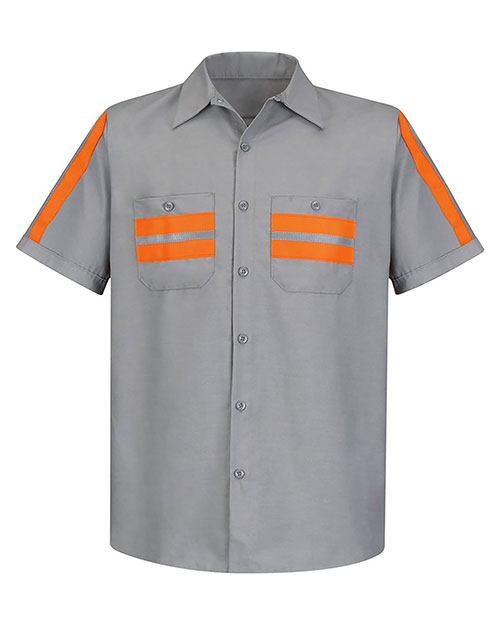 Red Kap SP24EL  Enhanced Visibility Industrial Work Shirt Long Sizes at GotApparel