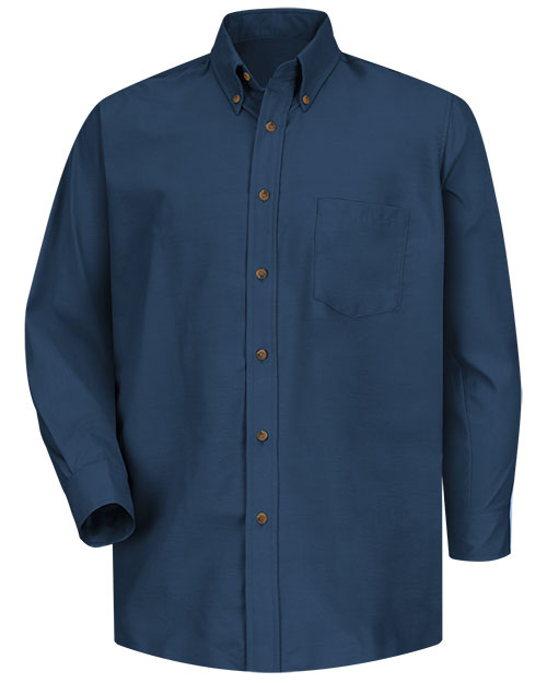 Red Kap SP90 Men Poplin Long Sleeve Dress Shirt at GotApparel