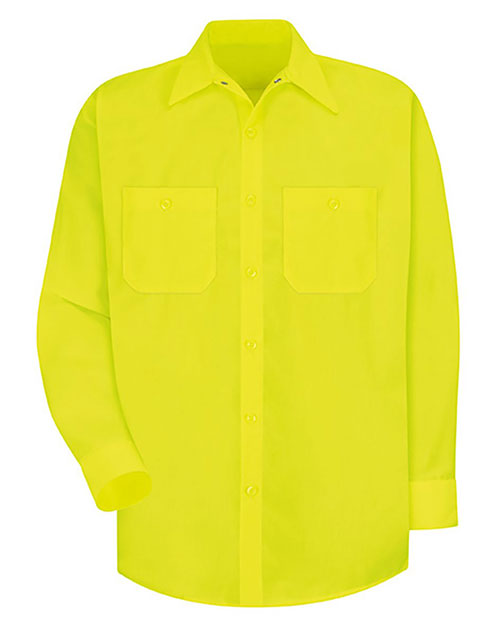 Red Kap SS14L Enhanced Visibility Long Sleeve Work Shirt Long Sizes at GotApparel