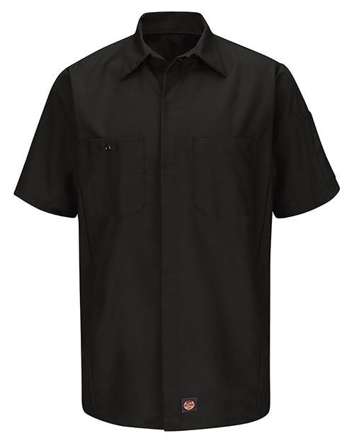 Red Kap SY20 Men Short Sleeve Automotive Crew Shirt at GotApparel