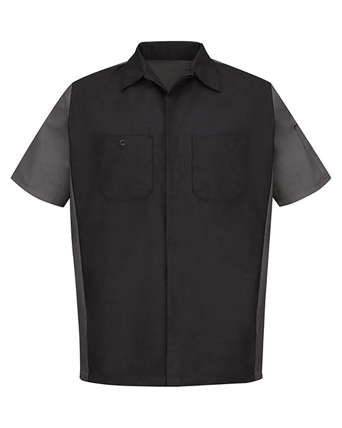 Red Kap SY20L Men Short Sleeve Automotive Crew Shirt - Long Sizes at GotApparel