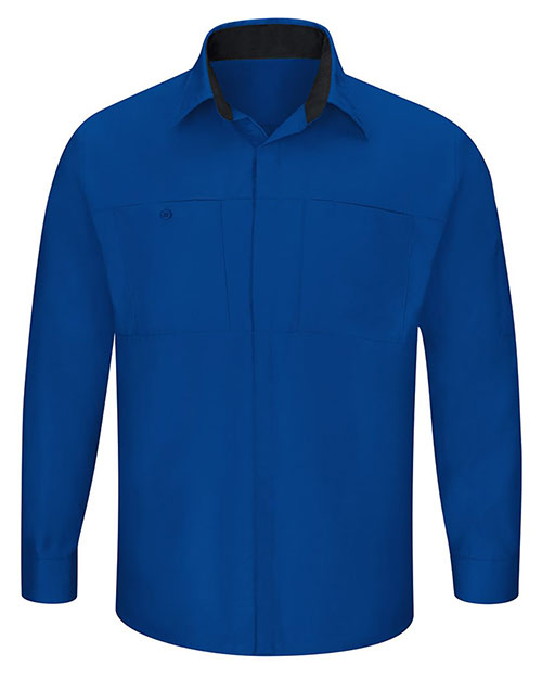 Red Kap SY32L Men Performance Plus Long Sleeve Shirt with OilBlok Technology - Long Sizes at GotApparel