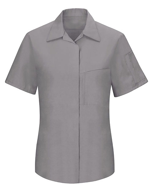 Red Kap SY41 Women 's Performance Plus Short Sleeve Shop Shirt with Oilblok Technology at GotApparel