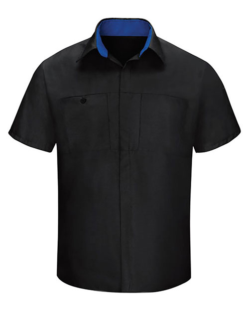 Red Kap SY42 Men Performance Plus Short Sleeve Shirt with Oilblok Technology at GotApparel