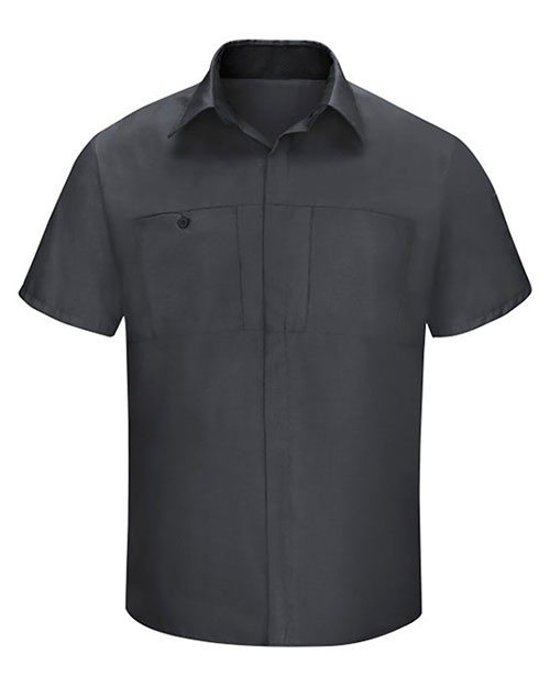 Red Kap SY42L Men Performance Plus Short Sleeve Shop Shirt with Oilblok Technology - Long Sizes at GotApparel