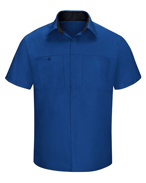 Red Kap SY42L Men Performance Plus Short Sleeve Shop Shirt with Oilblok Technology - Long Sizes at GotApparel