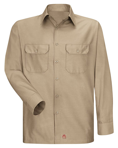 Red Kap SY50L Men Ripstop Long Sleeve Shirt - Long Sizes at GotApparel