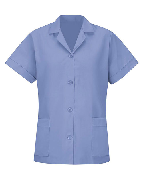 Red Kap TP23 Women 's Loose Fit Short Sleeve Button Smock at GotApparel