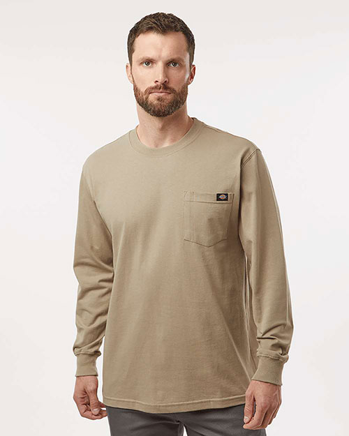 Red Kap WL50T Men's Tall Traditional Heavyweight Long Sleeve T-Shirt at GotApparel