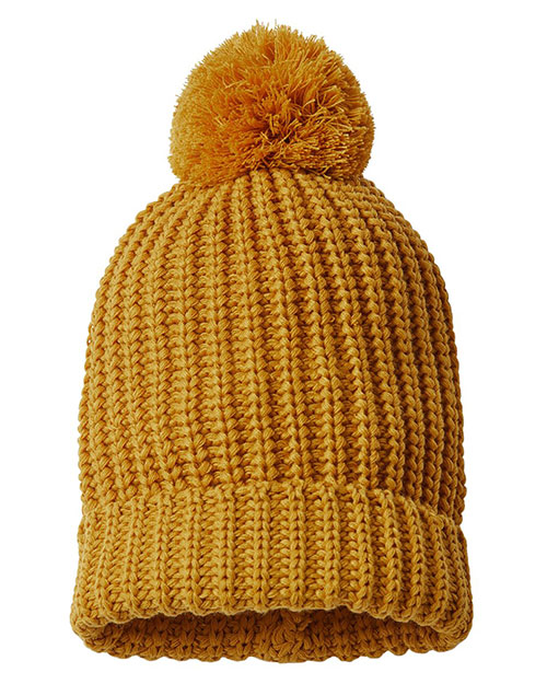 Richardson 143R Unisex Chunky Cable With Cuff & Pom Beanie at GotApparel