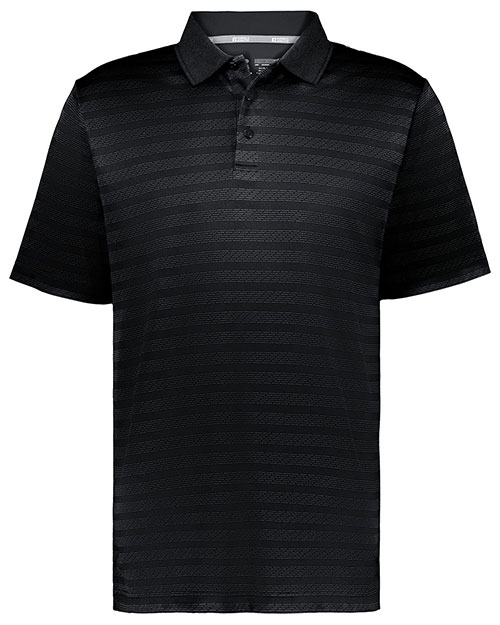 Russell Athletic R05JQM Sideline Striped Polo at GotApparel