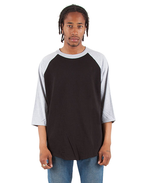 Shaka Wear Drop Ship SHRAG Men 6 Oz., 3/4-Sleeve Raglan T-Shirt at GotApparel