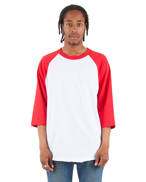 Shaka Wear Drop Ship SHRAG Men 6 Oz., 3/4-Sleeve Raglan T-Shirt at GotApparel