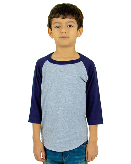 Shaka Wear Drop Ship SHRAGY Boys Youth 6 Oz., 3/4-Sleeve Raglan at GotApparel