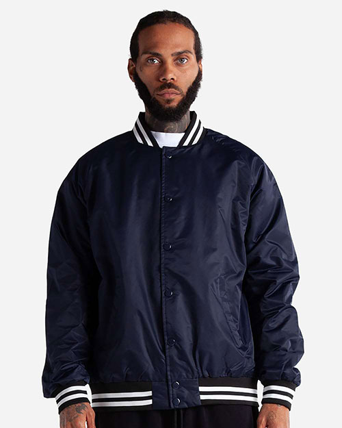 Shaka Wear CVBJ Collared Varsity Bomber Jacket at GotApparel