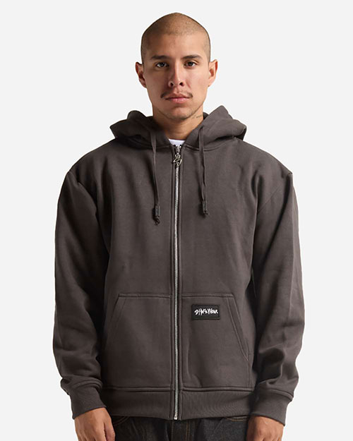 Shaka Wear SHEHZ Men's Essential Super Heavyweight Full-Zip Hooded Sweatshirt at GotApparel