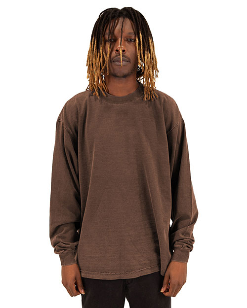 Shaka Wear SHGDLS  Men's Garment Dyed Long Sleeve T-Shirt at GotApparel