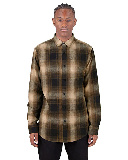 Shaka Wear SHHFS Men's Plaid Flannel Overshirt at GotApparel