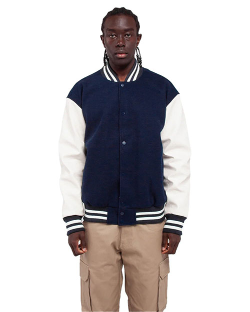 Shaka Wear SHLLJ  Men's Letterman Jacket at GotApparel