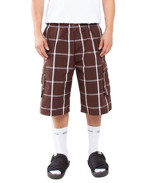 Shaka Wear SHSP Unisex Plaid Shorts at GotApparel