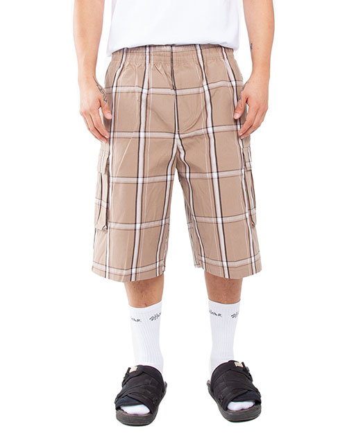 Shaka Wear SHSP  Unisex Plaid Shorts at GotApparel