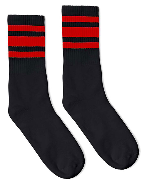 SOCCO SC100  USA-Made Striped Crew Socks at GotApparel