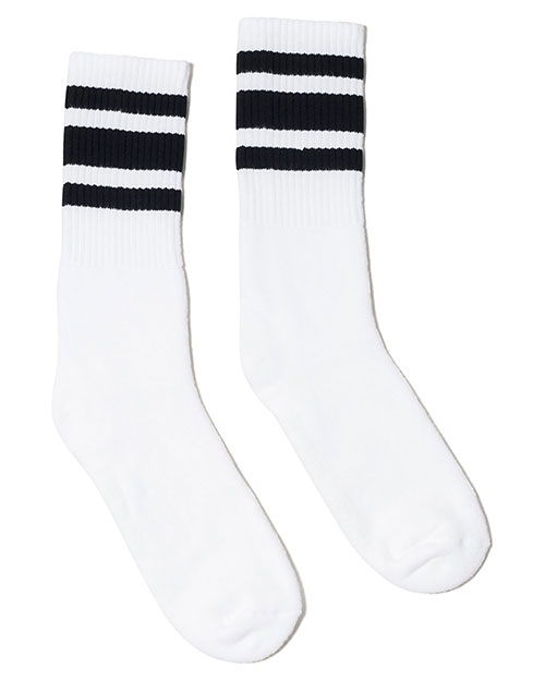 SOCCO SC100 USA-Made Striped Crew Socks at GotApparel