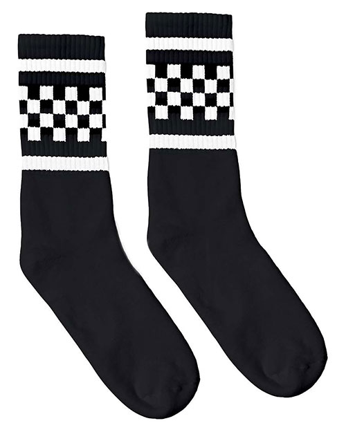 SOCCO SC300  USA-Made Checkered Crew Socks at GotApparel