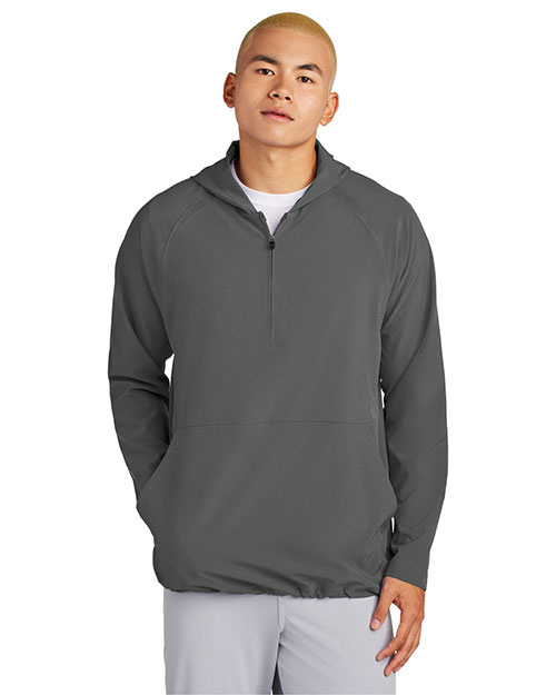 Sport-Tek ® Repeat 1/2-Zip Long Sleeve Hooded Jacket JST488 at GotApparel