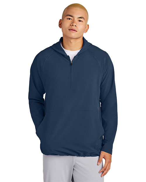 Sport-Tek ® Repeat 1/2-Zip Long Sleeve Hooded Jacket JST488 at GotApparel