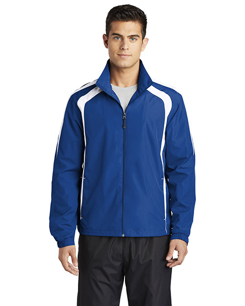 Sport-Tek JST60 Men Colorblock Raglan Jacket at GotApparel