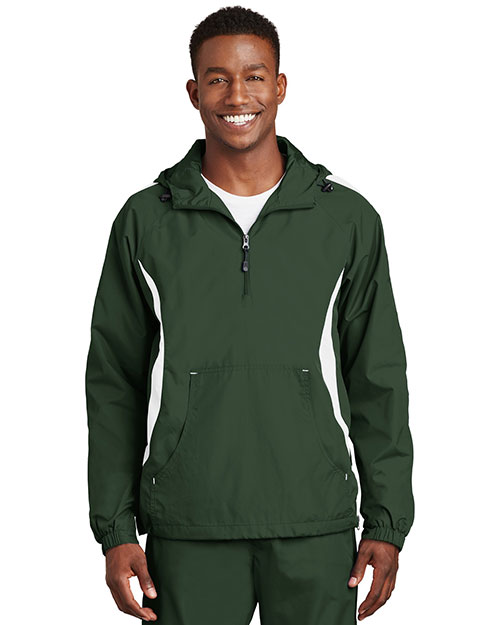 Sport-Tek JST63 Men Colorblock Raglan Anorak at GotApparel