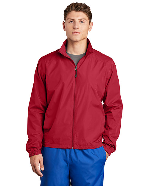 Sport-Tek JST70 Men Full-Zip Wind Jacket at GotApparel